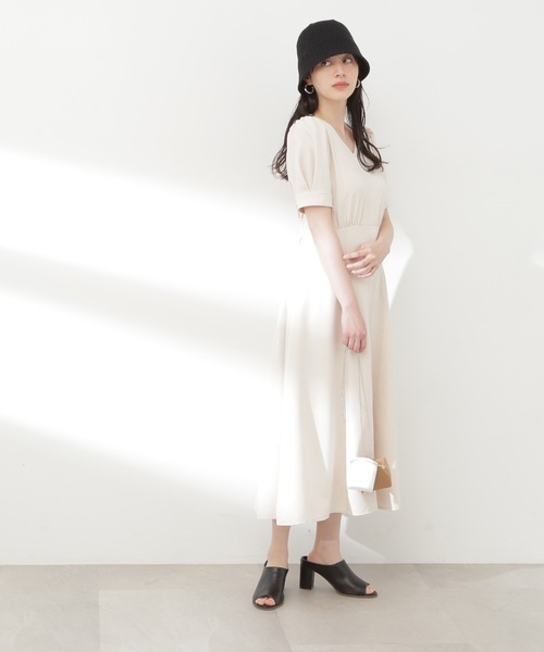 N.（N. Natural Beauty Basic）（エヌエヌナチュラルビューティーベーシック）の「【S Size Line】◆ウエストシェイプステッチワンピース（ワンピース・レディース・イエロー/ダークグレー/ナチュラル・SMALL/MEDIUM）」の17枚目の写真
