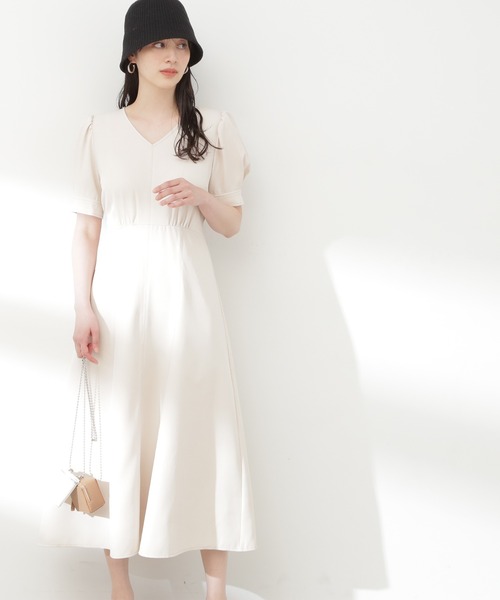 N.（N. Natural Beauty Basic）（エヌエヌナチュラルビューティーベーシック）の「【S Size Line】◆ウエストシェイプステッチワンピース（ワンピース・レディース・イエロー/ダークグレー/ナチュラル・SMALL/MEDIUM）」の16枚目の写真