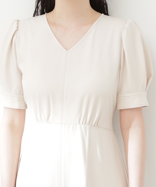 N.（N. Natural Beauty Basic）（エヌエヌナチュラルビューティーベーシック）の「【S Size Line】◆ウエストシェイプステッチワンピース（ワンピース・レディース・イエロー/ダークグレー/ナチュラル・SMALL/MEDIUM）」の11枚目の写真