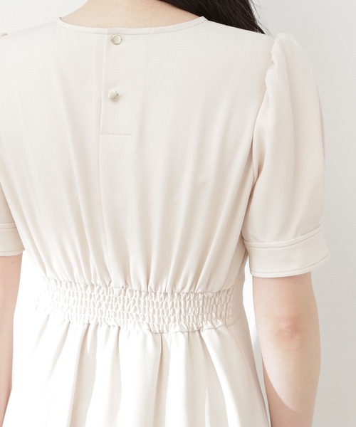 N.（N. Natural Beauty Basic）（エヌエヌナチュラルビューティーベーシック）の「【S Size Line】◆ウエストシェイプステッチワンピース（ワンピース・レディース・イエロー/ダークグレー/ナチュラル・SMALL/MEDIUM）」の14枚目の写真