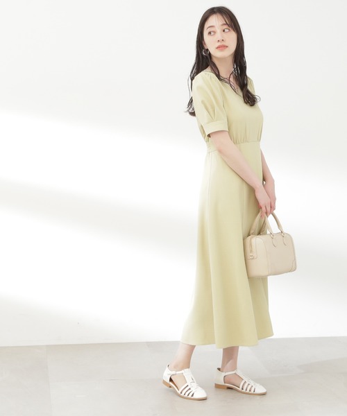 N.（N. Natural Beauty Basic）（エヌエヌナチュラルビューティーベーシック）の「【S Size Line】◆ウエストシェイプステッチワンピース（ワンピース・レディース・イエロー/ダークグレー/ナチュラル・SMALL/MEDIUM）」の8枚目の写真