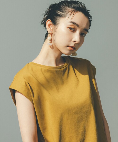 THE SHOP TK (ザ ショップ ティーケー )の「◆【腕周り・首周りスッキリ見え/洗濯機で洗える】special_cottonフレンチノースリーブ(Tシャツ/カットソー・レディース・ホワイト系/ブラック/ライトグレー/こしょう色系・12/13)」の14枚目の写真