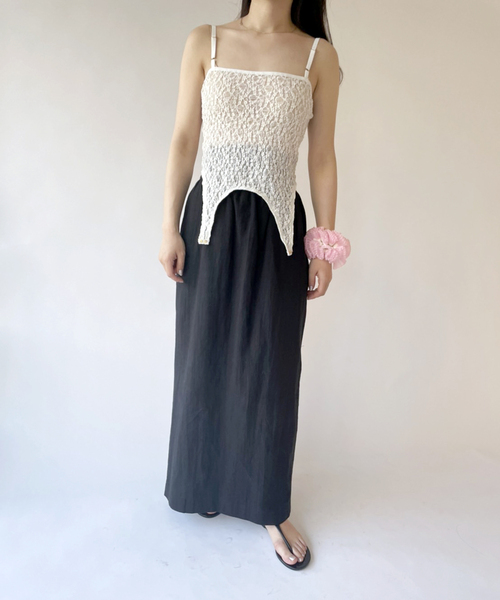 EDIT. FOR LULU（エディットフォールル）の「リネンMIXコルセットスカート（スカート・レディース・ブラック/ベージュ・34/36）」の7枚目の写真