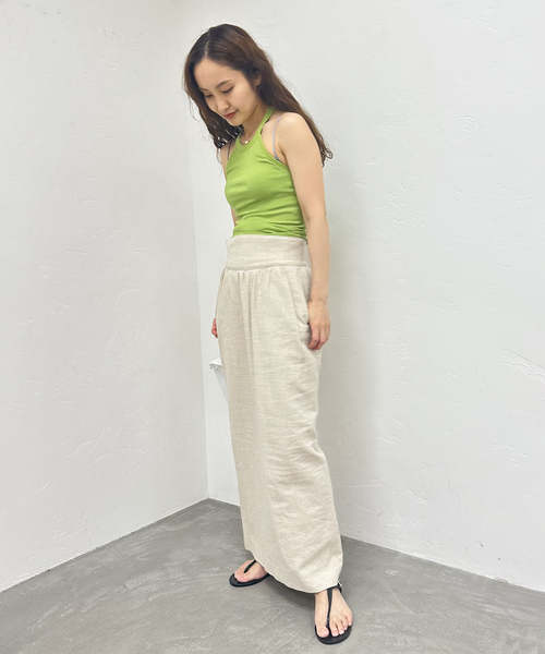 EDIT. FOR LULU（エディットフォールル）の「リネンMIXコルセットスカート（スカート・レディース・ブラック/ベージュ・34/36）」の18枚目の写真