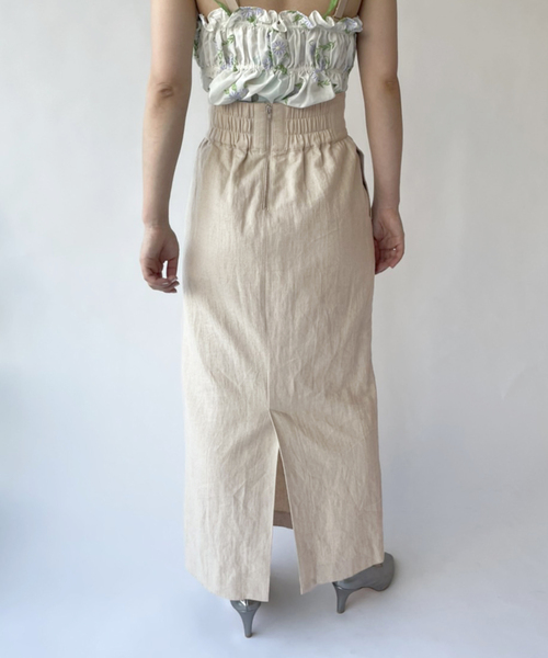 EDIT. FOR LULU（エディットフォールル）の「リネンMIXコルセットスカート（スカート・レディース・ブラック/ベージュ・34/36）」の19枚目の写真