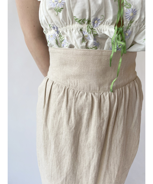 EDIT. FOR LULU（エディットフォールル）の「リネンMIXコルセットスカート（スカート・レディース・ブラック/ベージュ・34/36）」の16枚目の写真