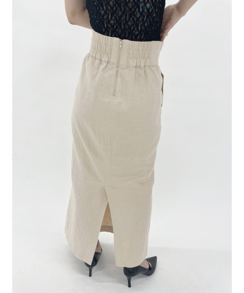 EDIT. FOR LULU（エディットフォールル）の「リネンMIXコルセットスカート（スカート・レディース・ブラック/ベージュ・34/36）」の13枚目の写真