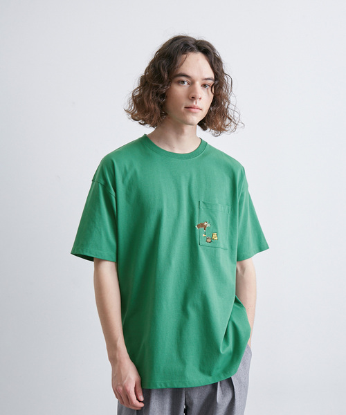 j.n.r.d(ジェー・エヌ・アール・ディー)の「j.n.r.d/エシカルモチーフハーフスリーブTシャツ(Tシャツ/カットソー・メンズ・グリーン/ブルー/ホワイト/ピンク・M/L/LL)」の3枚目の写真
