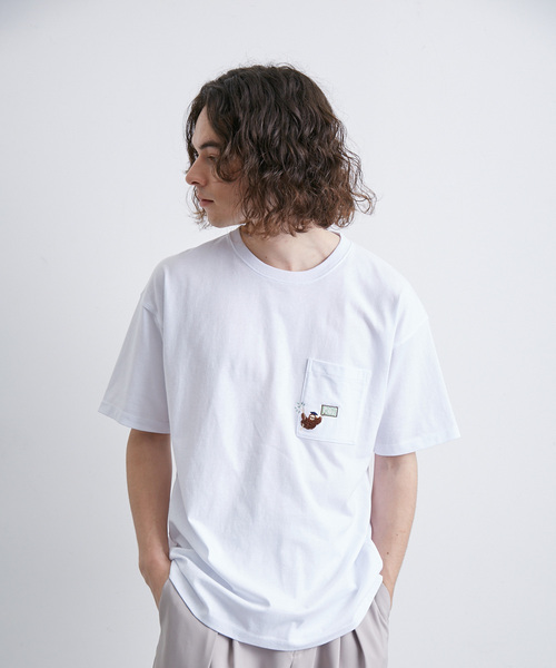 エー・エヌ・エル A.N.L テープモチーフ半袖Tシャツ （チャコールグレー） エー・エヌ・エル A.N.L テープモチーフ半袖Tシャツ