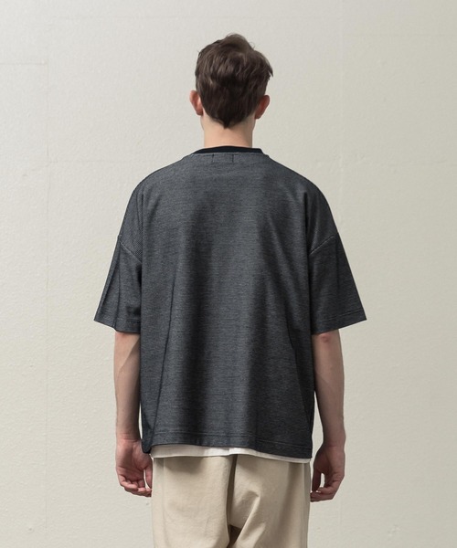 SLICK(スリック)の「ハニカムボーダーTシャツ(Tシャツ/カットソー・メンズ・ホワイト/ブラック/ヘザーグレー・1/2/3)」の13枚目の写真
