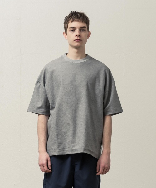 SLICK(スリック)の「ハニカムボーダーTシャツ(Tシャツ/カットソー・メンズ・ホワイト/ブラック/ヘザーグレー・1/2/3)」の17枚目の写真