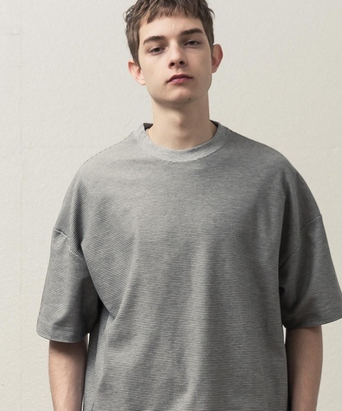 SLICK(スリック)の「ハニカムボーダーTシャツ(Tシャツ/カットソー・メンズ・ホワイト/ブラック/ヘザーグレー・1/2/3)」の18枚目の写真