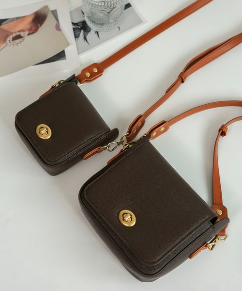 LOPASS（ロパス）の「レトロなミニカジュアルショルダーバッグ（ショルダーバッグ・レディース・ブラウン・L/M）」の16枚目の写真