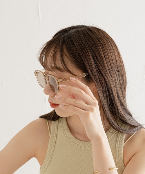 Chico（チコ）の「クリアフレームサングラス（サングラス・レディース・ブラック/ベージュ・FREE）」の3枚目の写真