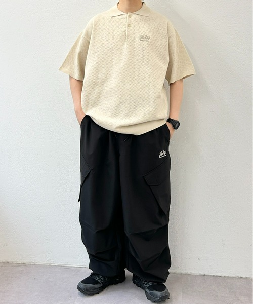 WHO'S WHO gallery（フーズフーギャラリー）の「COOPER FACTエアリーニットポロ（ポロシャツ・メンズ・ブラック/ホワイト/マスタード・FREE）」の7枚目の写真