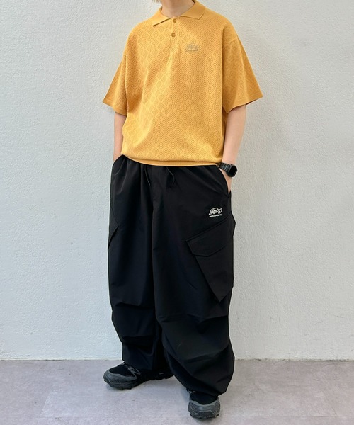 WHO'S WHO gallery（フーズフーギャラリー）の「COOPER FACTエアリーニットポロ（ポロシャツ・メンズ・ブラック/ホワイト/マスタード・FREE）」の5枚目の写真