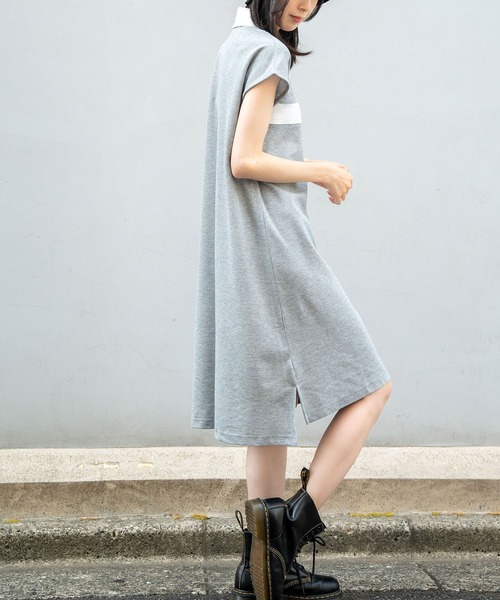 MARINE ノースリーブポロワンピース MARINE ノースリーブポロワンピース Sleeveless Polo Dress