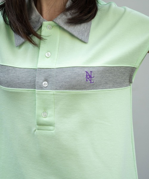MARINE ノースリーブポロワンピース MARINE ノースリーブポロワンピース
