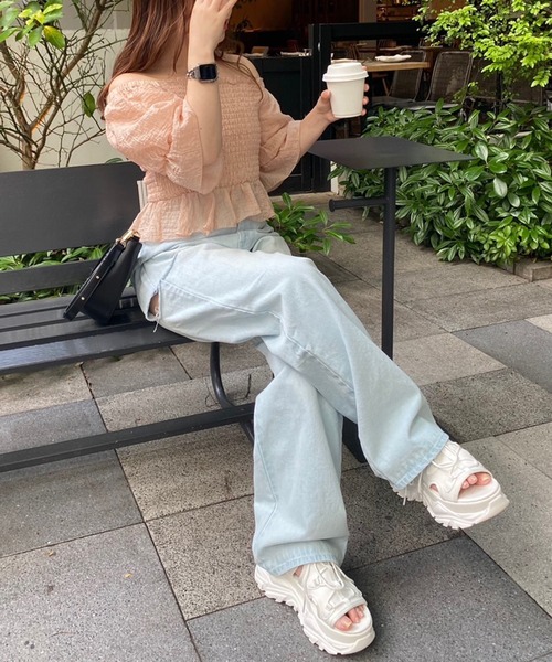 one after another NICE CLAUP(ワンアフターアナザーナイスクラップ)の「スニーカーサンダル(サンダル・レディース・ブラック/ホワイト・SMALL/MEDIUM/LARGE)」の15枚目の写真