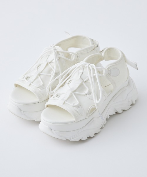 one after another NICE CLAUP(ワンアフターアナザーナイスクラップ)の「スニーカーサンダル(サンダル・レディース・ブラック/ホワイト・SMALL/MEDIUM/LARGE)」の7枚目の写真