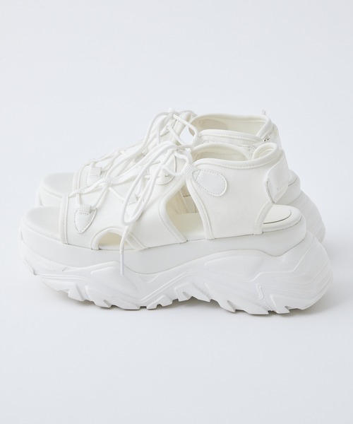 one after another NICE CLAUP(ワンアフターアナザーナイスクラップ)の「スニーカーサンダル(サンダル・レディース・ブラック/ホワイト・SMALL/MEDIUM/LARGE)」の9枚目の写真