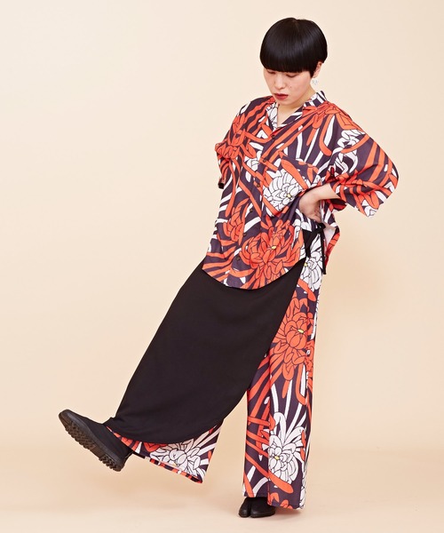 カヤ（カヤ）の「【カヤ】晩夏銘仙 メンズシャツ（シャツ/ブラウス