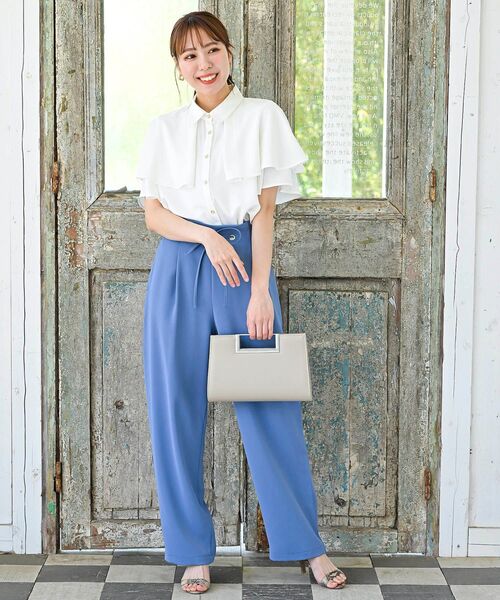 rps（アールピーエス）の「ケープブラウス（シャツ/ブラウス・レディース・オフホワイト/グレー/ネイビー・フリー）」の4枚目の写真