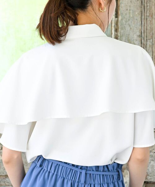 rps（アールピーエス）の「ケープブラウス（シャツ/ブラウス・レディース・オフホワイト/グレー/ネイビー・フリー）」の10枚目の写真