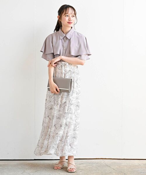 rps（アールピーエス）の「ケープブラウス（シャツ/ブラウス・レディース・オフホワイト/グレー/ネイビー・フリー）」の12枚目の写真