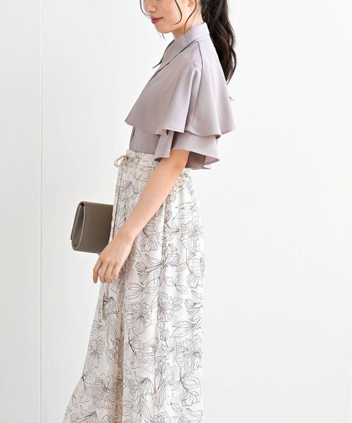 rps（アールピーエス）の「ケープブラウス（シャツ/ブラウス・レディース・オフホワイト/グレー/ネイビー・フリー）」の13枚目の写真