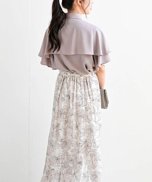 rps（アールピーエス）の「ケープブラウス（シャツ/ブラウス・レディース・オフホワイト/グレー/ネイビー・フリー）」の14枚目の写真