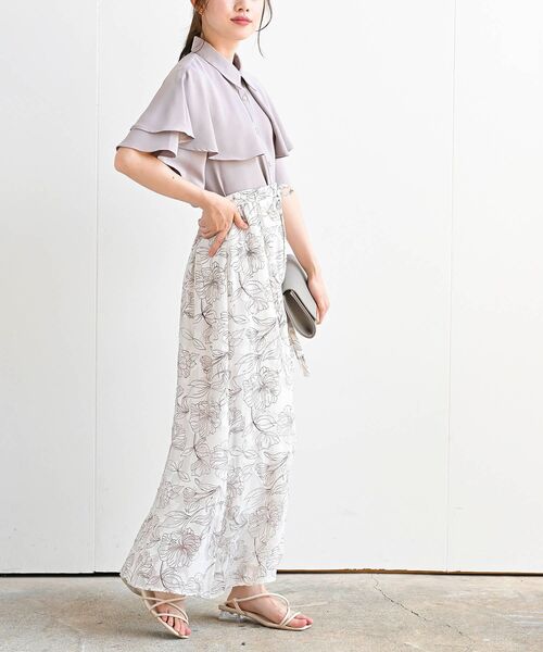 rps（アールピーエス）の「ケープブラウス（シャツ/ブラウス・レディース・オフホワイト/グレー/ネイビー・フリー）」の15枚目の写真