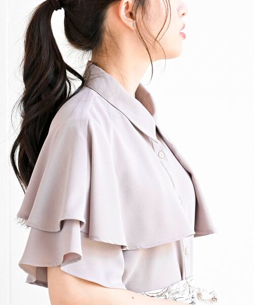 rps（アールピーエス）の「ケープブラウス（シャツ/ブラウス・レディース・オフホワイト/グレー/ネイビー・フリー）」の19枚目の写真