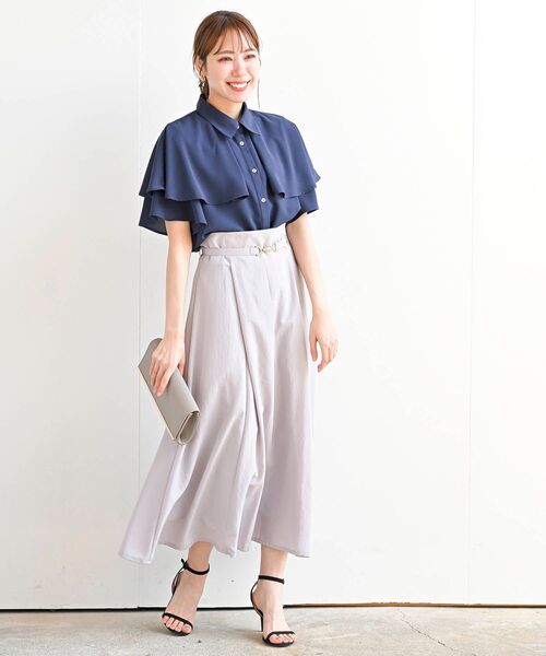 rps（アールピーエス）の「ケープブラウス（シャツ/ブラウス・レディース・オフホワイト/グレー/ネイビー・フリー）」の20枚目の写真