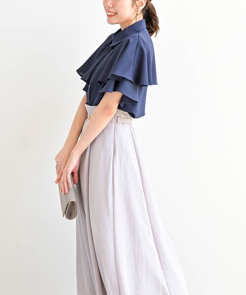 rps（アールピーエス）の「ケープブラウス（シャツ/ブラウス・レディース・オフホワイト/グレー/ネイビー・フリー）」の21枚目の写真