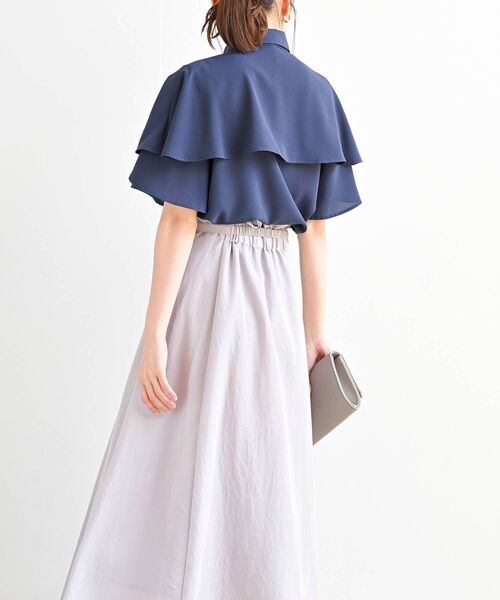 rps（アールピーエス）の「ケープブラウス（シャツ/ブラウス・レディース・オフホワイト/グレー/ネイビー・フリー）」の22枚目の写真