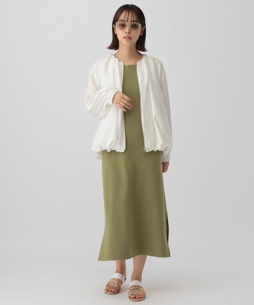 saloon（サルーン）の「SALOON(サルーン)/フィブリルサテンブルゾン（ブルゾン・レディース・ホワイト/ネイビー/ブルー・FREE）」の11枚目の写真