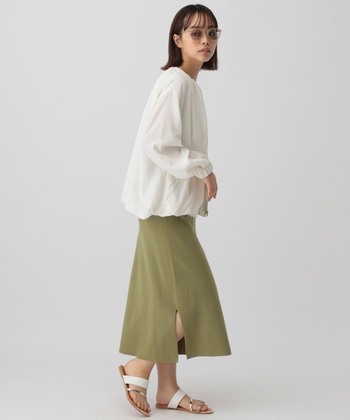 saloon（サルーン）の「SALOON(サルーン)/フィブリルサテンブルゾン（ブルゾン・レディース・ホワイト/ネイビー/ブルー・FREE）」の13枚目の写真