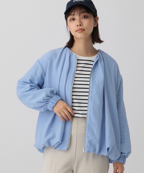saloon（サルーン）の「SALOON(サルーン)/フィブリルサテンブルゾン（ブルゾン・レディース・ホワイト/ネイビー/ブルー・FREE）」の14枚目の写真