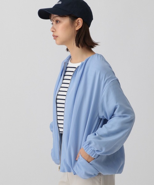 saloon（サルーン）の「SALOON(サルーン)/フィブリルサテンブルゾン（ブルゾン・レディース・ホワイト/ネイビー/ブルー・FREE）」の15枚目の写真