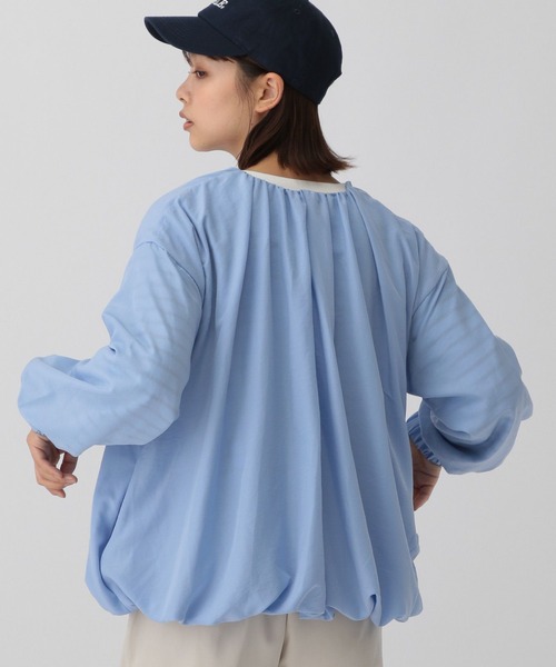 saloon（サルーン）の「SALOON(サルーン)/フィブリルサテンブルゾン（ブルゾン・レディース・ホワイト/ネイビー/ブルー・FREE）」の16枚目の写真