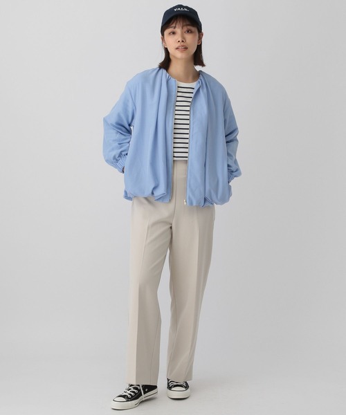 saloon（サルーン）の「SALOON(サルーン)/フィブリルサテンブルゾン（ブルゾン・レディース・ホワイト/ネイビー/ブルー・FREE）」の17枚目の写真