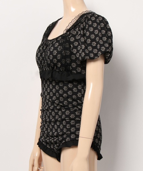 MAISON DE THERESE（メゾン ド テレーズ）の「花柄ワンピース水着（水着・レディース・ブラック/ベージュ・M/L/S）」の11枚目の写真