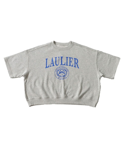 antiqua（アンティカ）の「綿100%カレッジロゴプルオーバー（Tシャツ/カットソー・キッズ・スミクロ/オフホワイト/杢グレー・150/160/120/130/140）」の5枚目の写真