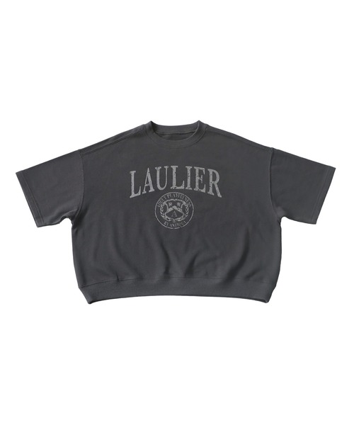 antiqua（アンティカ）の「綿100%カレッジロゴプルオーバー（Tシャツ/カットソー・キッズ・スミクロ/オフホワイト/杢グレー・150/160/120/130/140）」の4枚目の写真