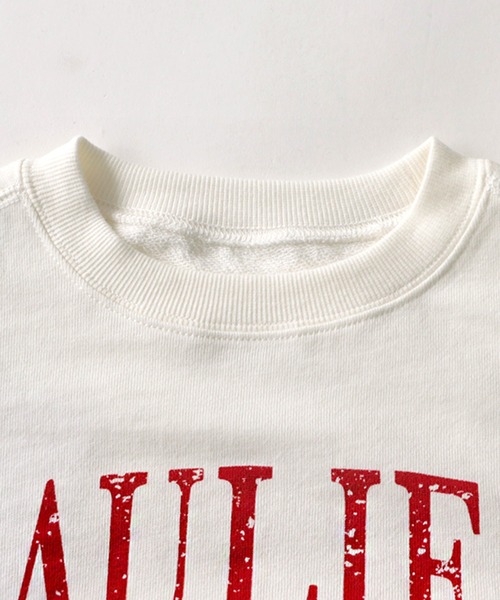 antiqua（アンティカ）の「綿100%カレッジロゴプルオーバー（Tシャツ/カットソー・キッズ・スミクロ/オフホワイト/杢グレー・150/160/120/130/140）」の7枚目の写真