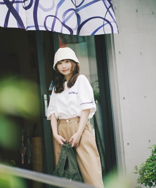 PBLIM(ページボーイリム)の「PBLIM/サウナボーイロッカーキーT(Tシャツ/カットソー・レディース・カーキ/ブラック/オフホワイト・MEDIUM/LARGE)」の4枚目の写真