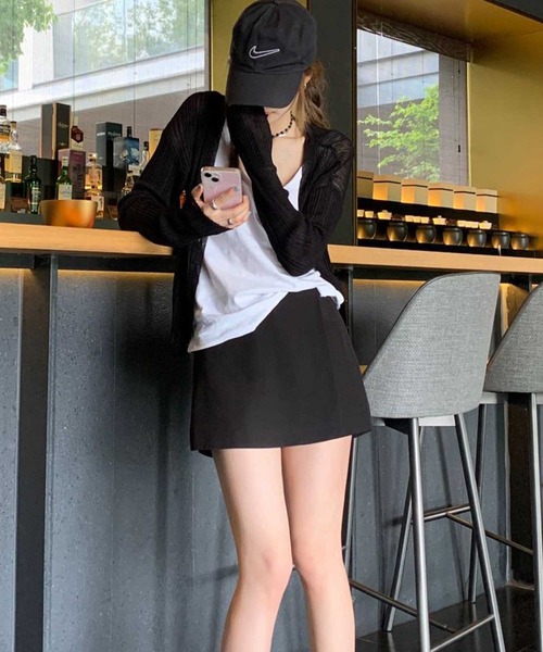 OSYAREVO(オシャレボ)の「水着 レディース 体型カバー ラッシュガード フィットネス 水陸両用 ラッシュ リブ カーディガン(カーディガン/ボレロ・レディース・ブラック/グレー/ホワイト・MEDIUM/SMALL)」の20枚目の写真