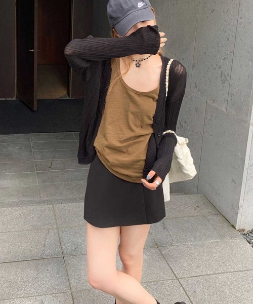 OSYAREVO(オシャレボ)の「水着 レディース 体型カバー ラッシュガード フィットネス 水陸両用 ラッシュ リブ カーディガン(カーディガン/ボレロ・レディース・ブラック/グレー/ホワイト・MEDIUM/SMALL)」の10枚目の写真