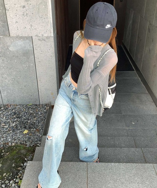 OSYAREVO(オシャレボ)の「水着 レディース 体型カバー ラッシュガード フィットネス 水陸両用 ラッシュ リブ カーディガン(カーディガン/ボレロ・レディース・ブラック/グレー/ホワイト・MEDIUM/SMALL)」の16枚目の写真